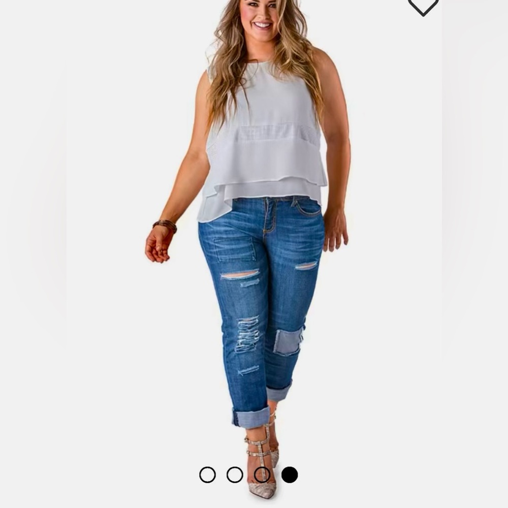 Nwot Standards & Practices Distressed Boyfriend J… - image 1